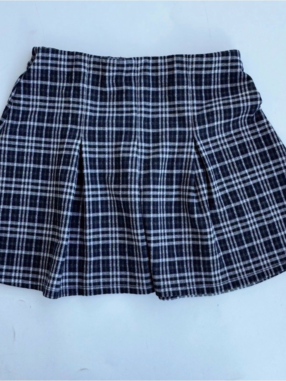 art class Black & White Plaid Pleated Skirt